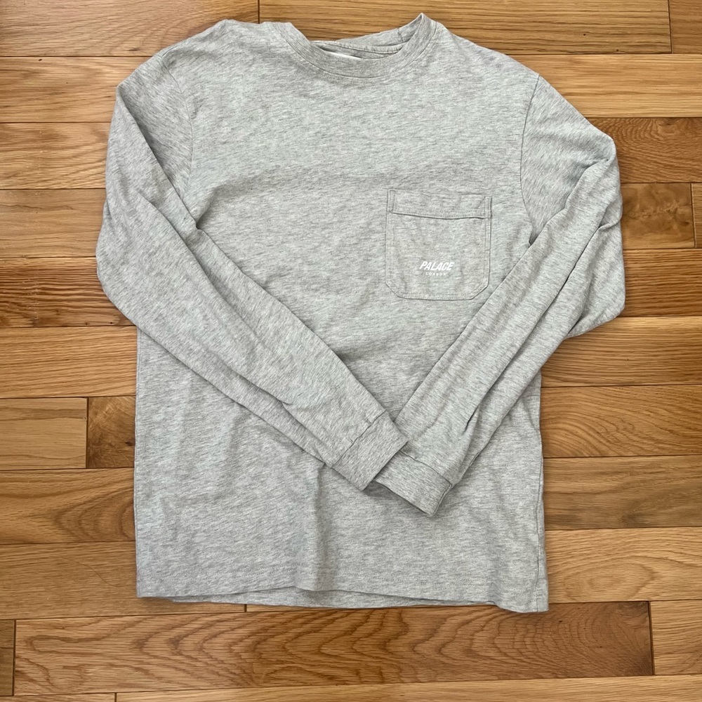 Palace Long sleeve t-shirt in Heather Gray (Size Small)